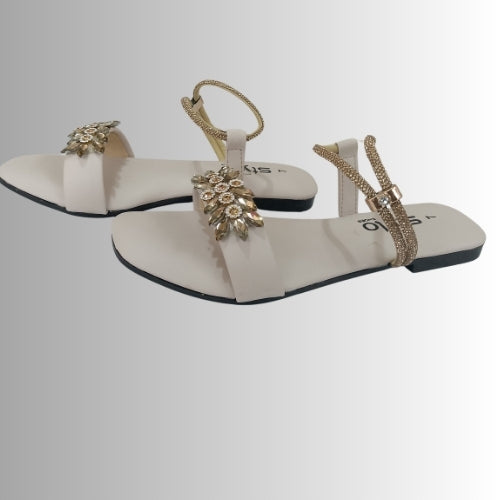 Champagne Fancy Heel Sandals for Women