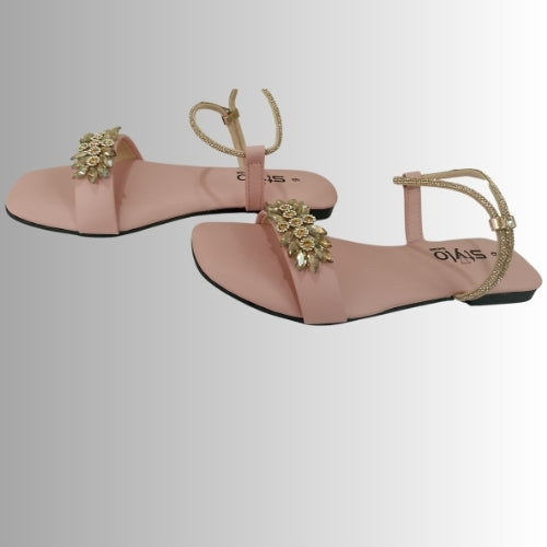 ✨Rose Gold Fancy Heel Sandals for Women